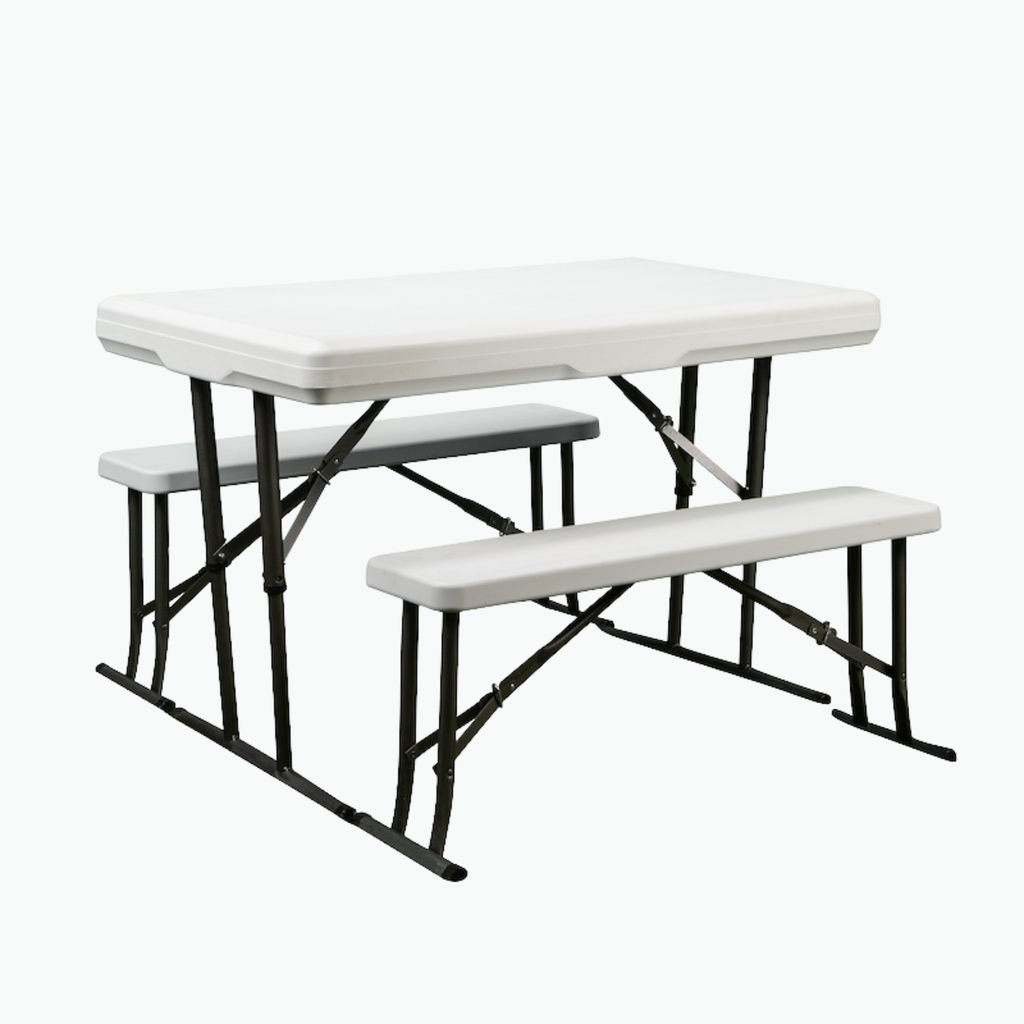 Faulkner Picnic Table with Nesting Benches