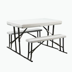 Faulkner Picnic Table with Nesting Benches