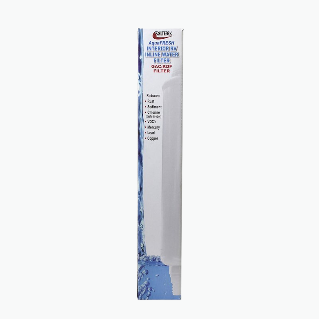 AquaFRESH Inline RV Water Filter – GAC/KDF, 1/2" Threaded