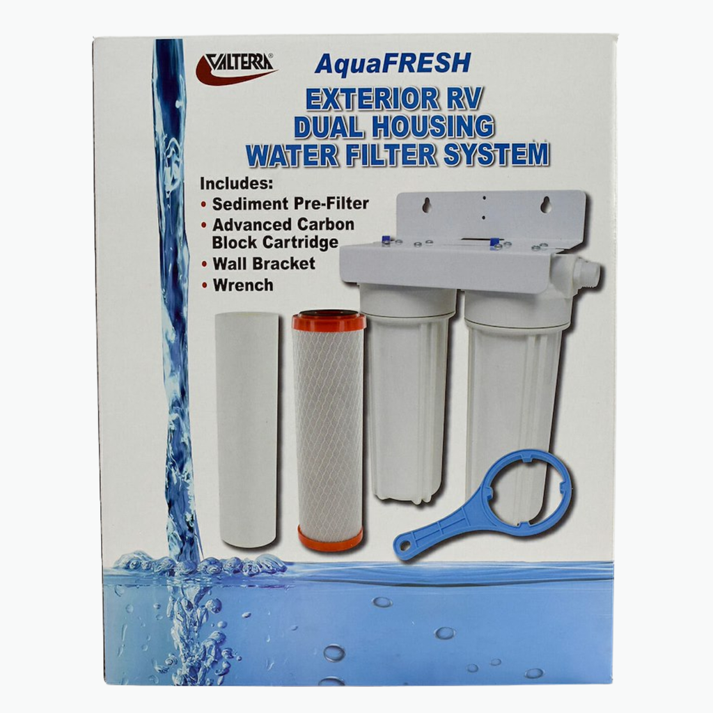 AquaFRESH Dual RV Water Filter System – Sediment & Carbon Block