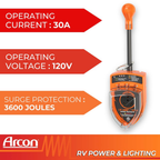 Arcon RV Surge Protector – 30 Amp / 50 Amp