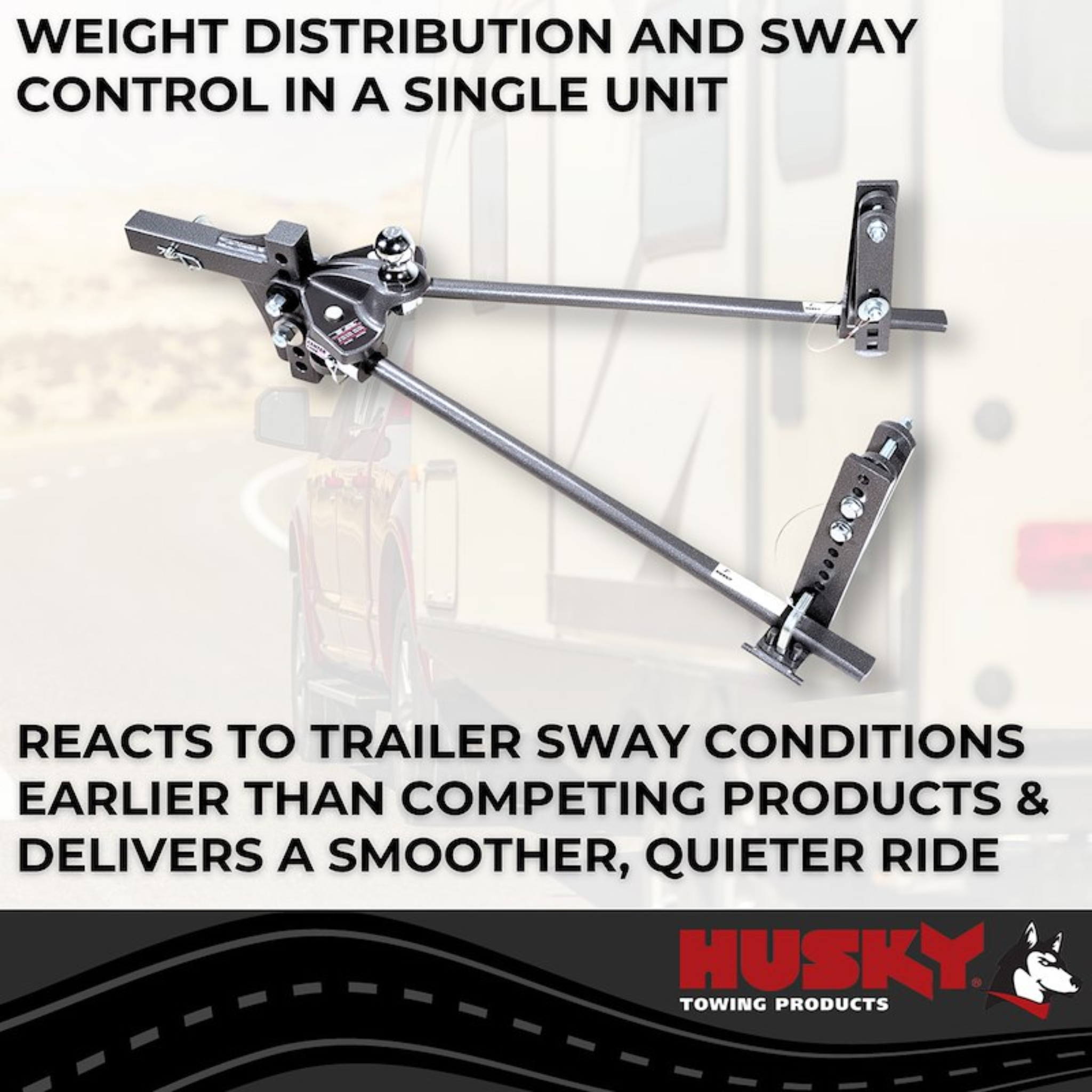 Husky Center Line TS-PLUS Weight Distribution Hitch – 12,000 lb