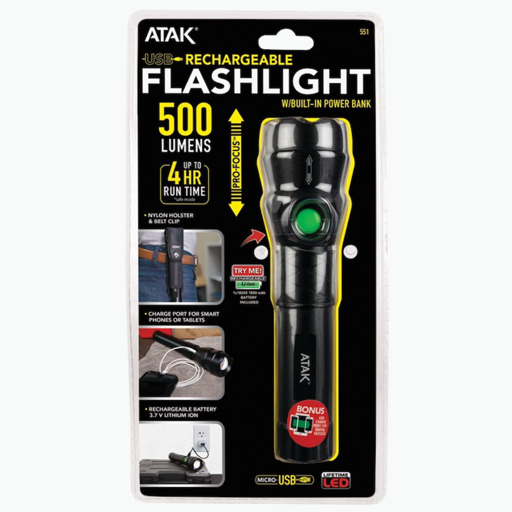 Performance Tool Pro-Focus Rechargeable Flashlight – Multiple Models