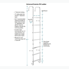 Stromberg Carlson Universal RV Rear Ladder – Silver / Black