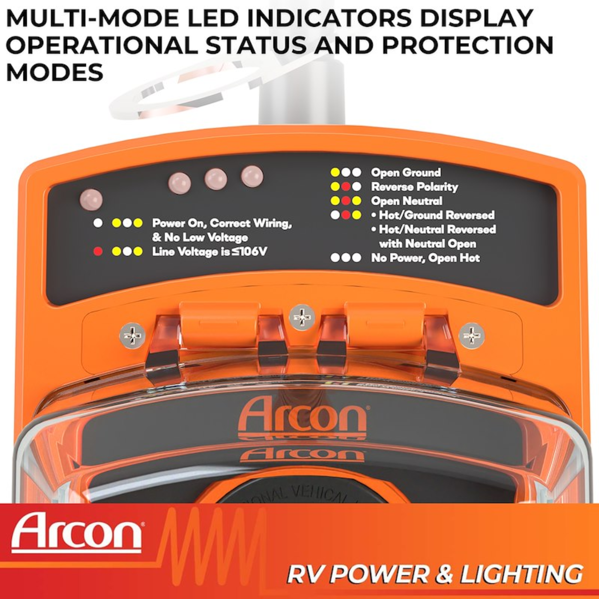 Arcon RV Surge Protector – 30 Amp / 50 Amp