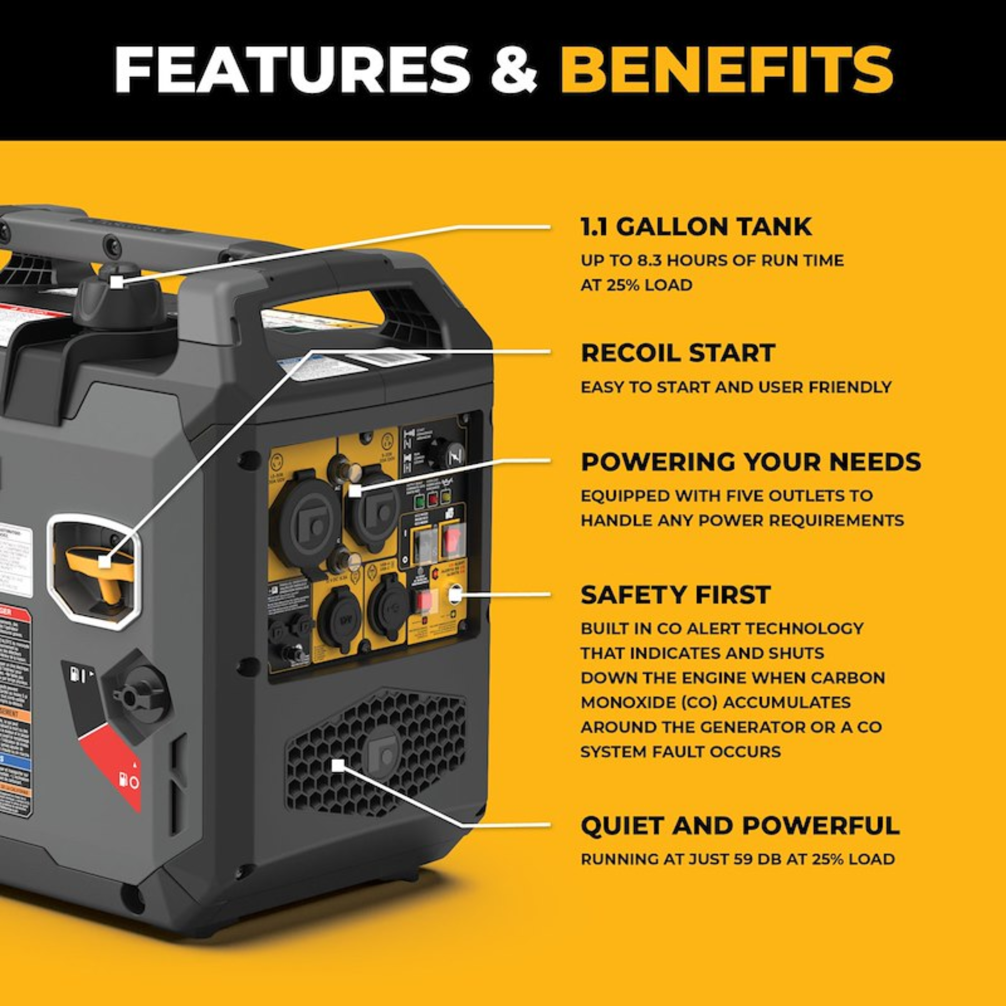 Firman Inverter Portable Generator – Multiple Power Options