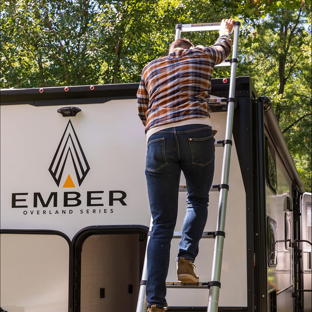 Lippert On-The-Go Telescoping RV Ladder – 12'6" / 14'6" Extension