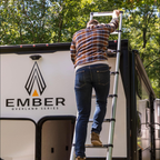 Lippert On-The-Go Telescoping RV Ladder – 12'6" / 14'6" Extension