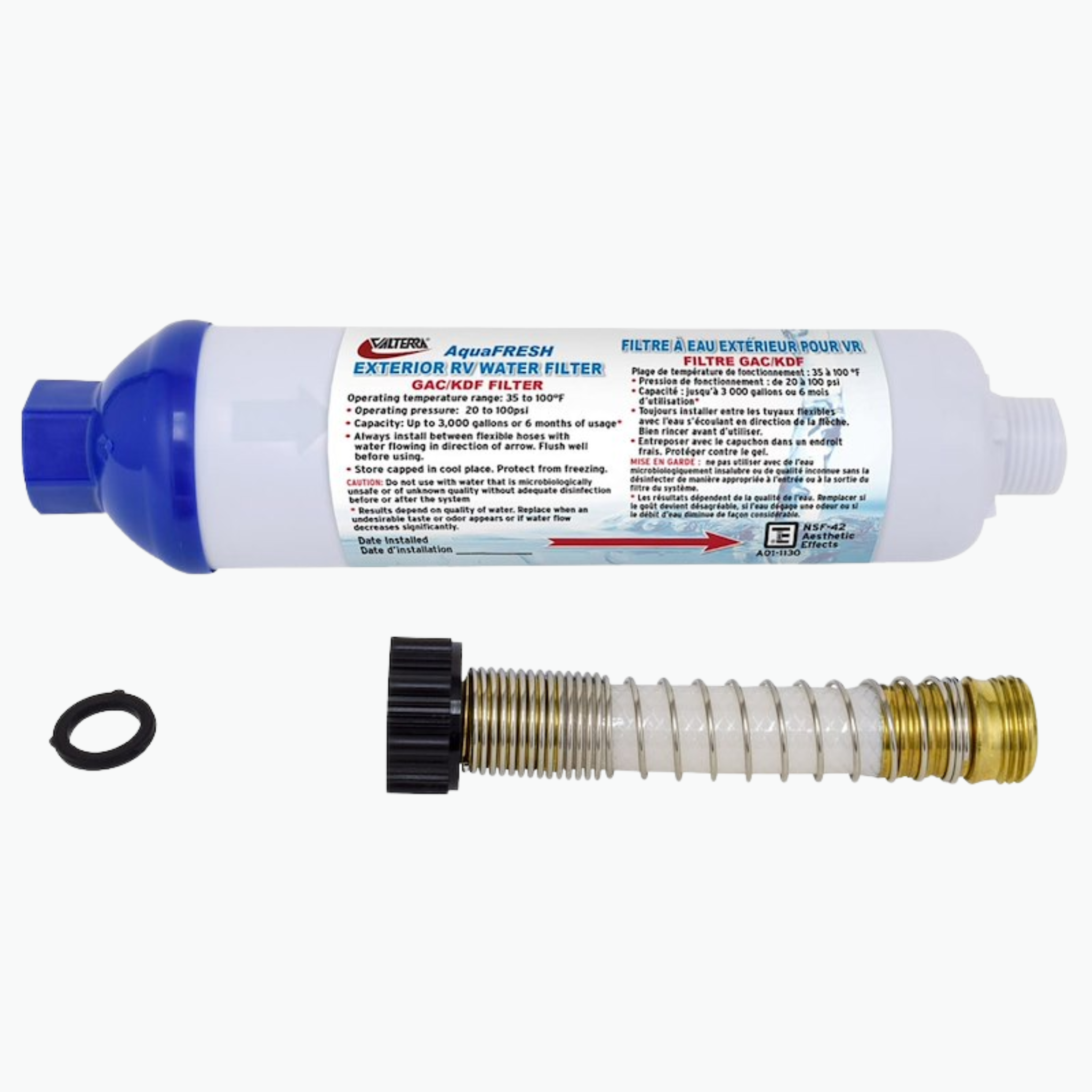 AquaFRESH Inline RV Water Filter Kit – GAC/KDF