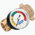 Camco RV Water Pressure Regulator with Gauge – Brass