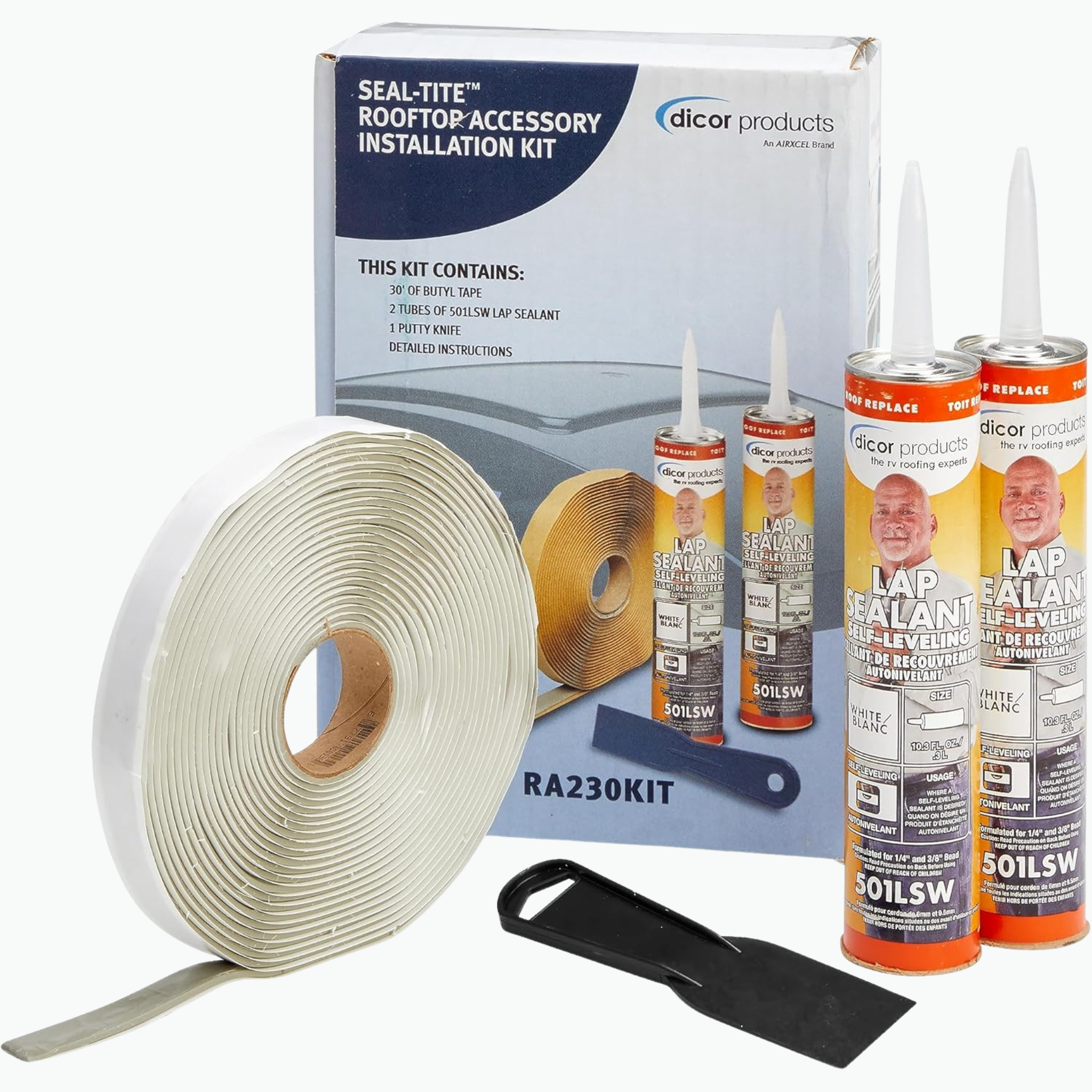 Dicor Seal-Tite RV Roof Accessory Installation Kit (RA230KIT)