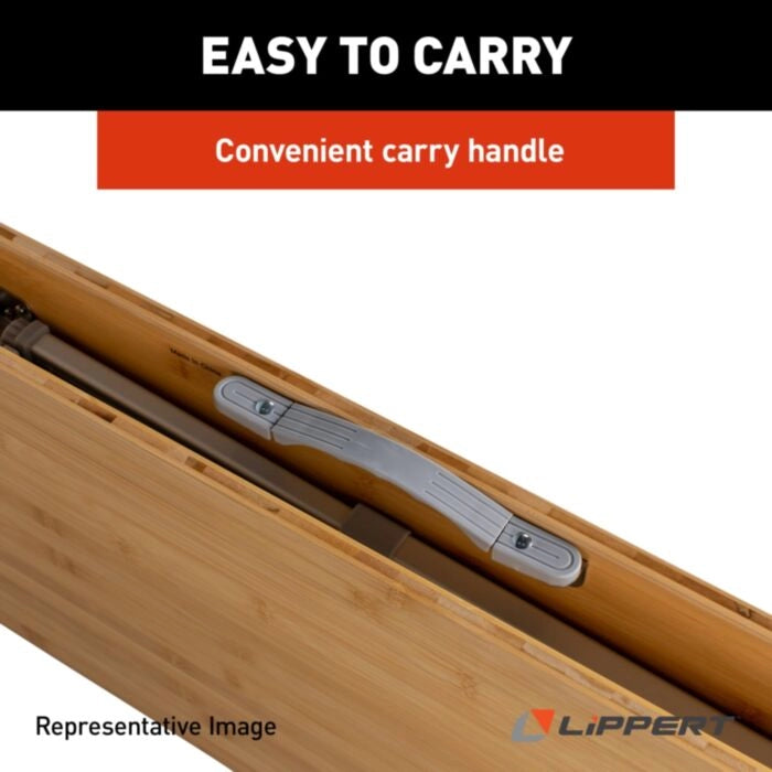 Lippert Bi-Fold Bamboo Adjustable Camp Table
