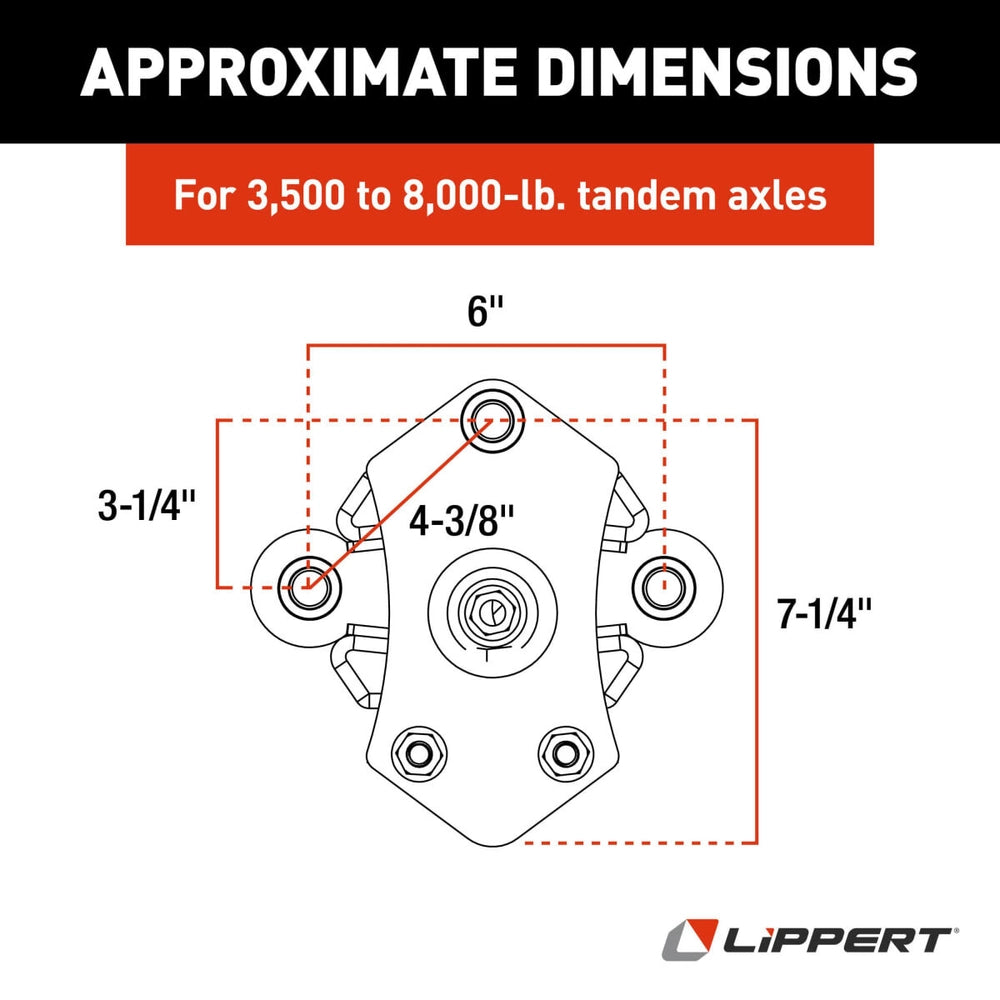 Lippert Road Armor Tandem Axle Equalizer Kit (3,500–8,000 lb Axles)