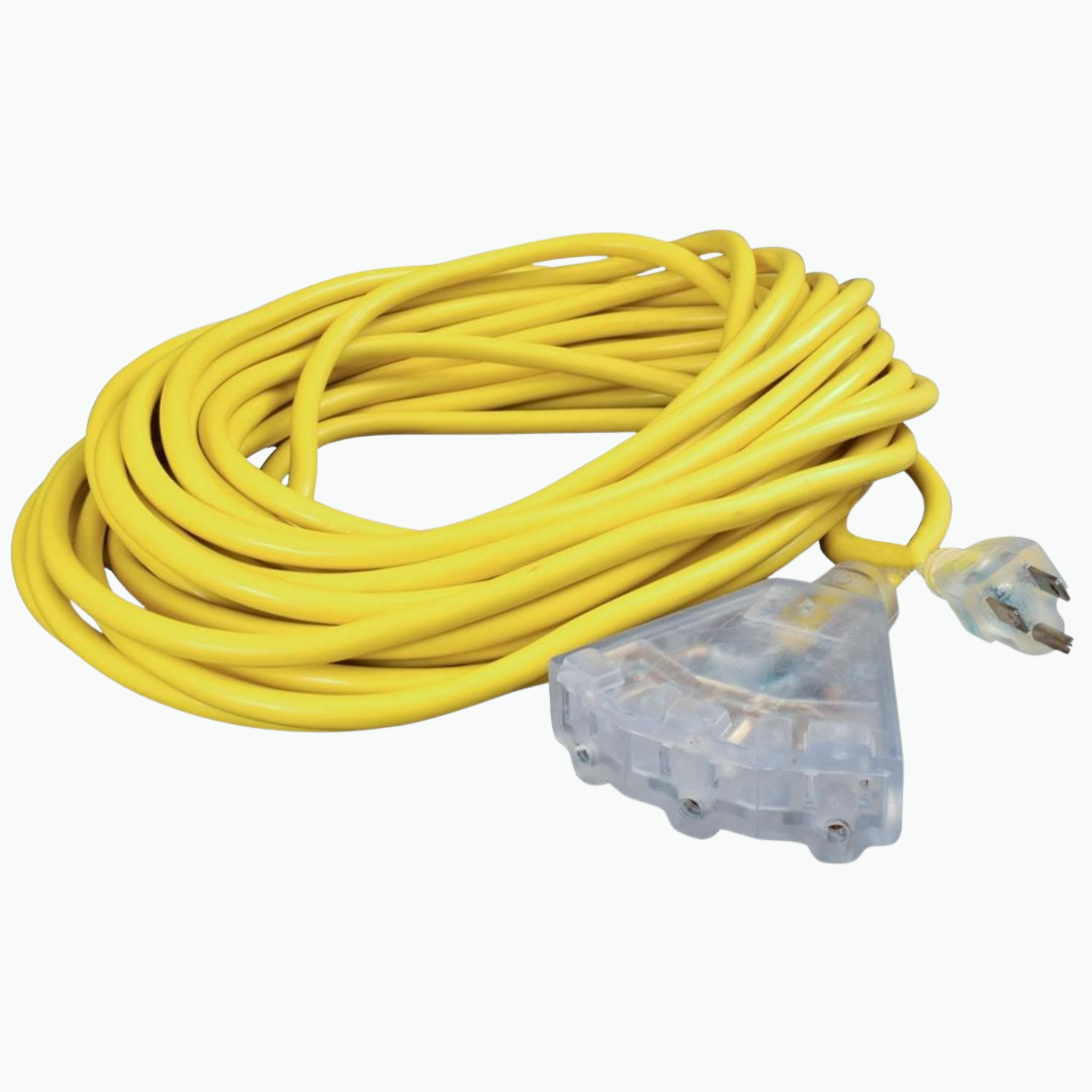 Mighty Cord 15A 14/3 Triple Outlet Extension Cord with LED Ends