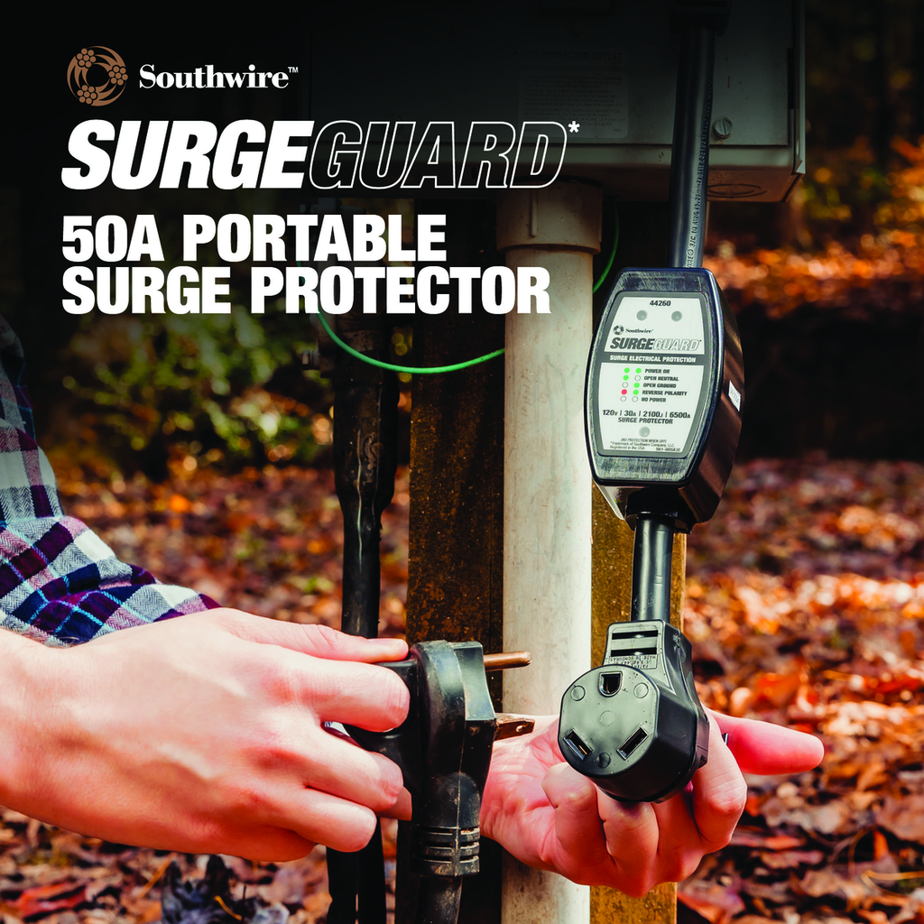 Southwire Surge Protector, 120V 30AMP, P&R, BLK