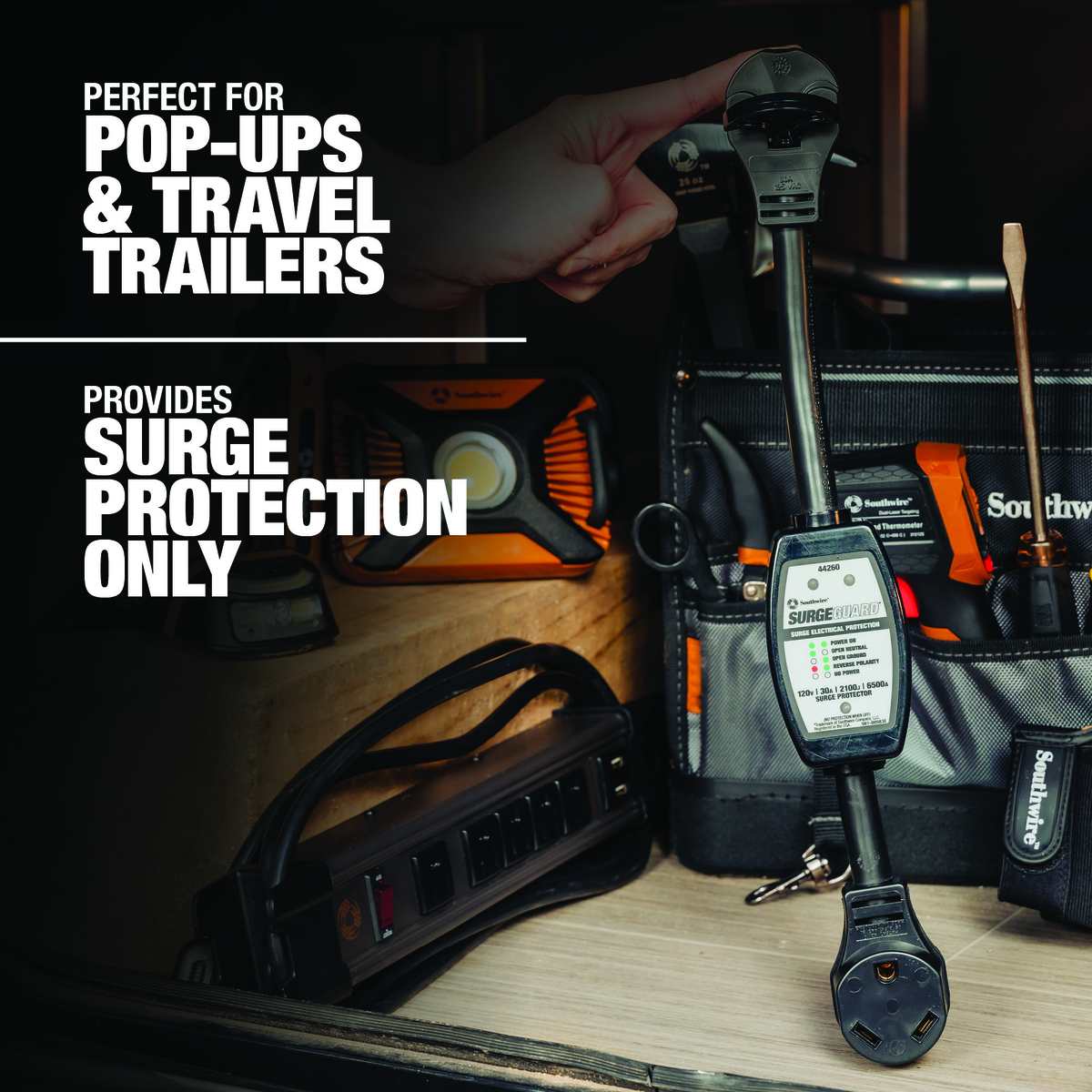 Southwire Surge Protector, 120V 30AMP, P&R, BLK